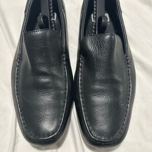 Men's Lacoste Black Leather Loafers